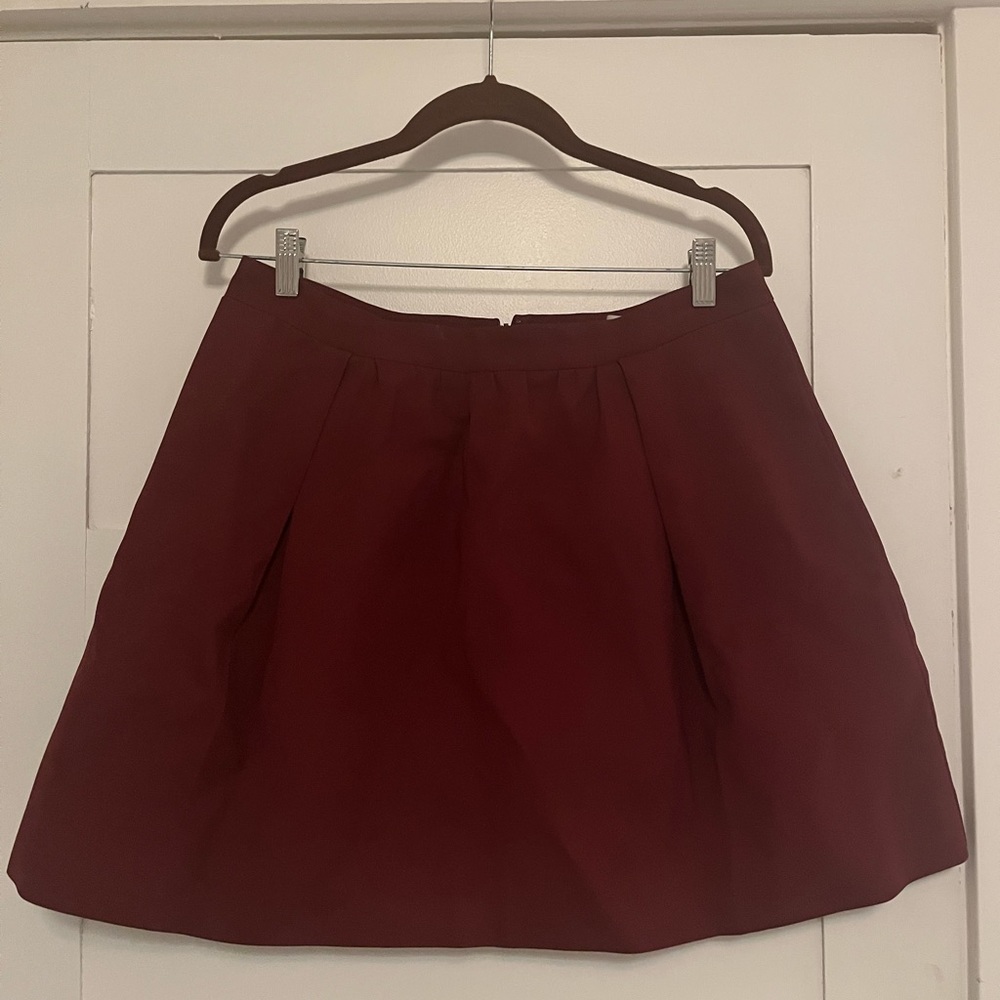 J. Crew Maroon Casual Circle Skirt